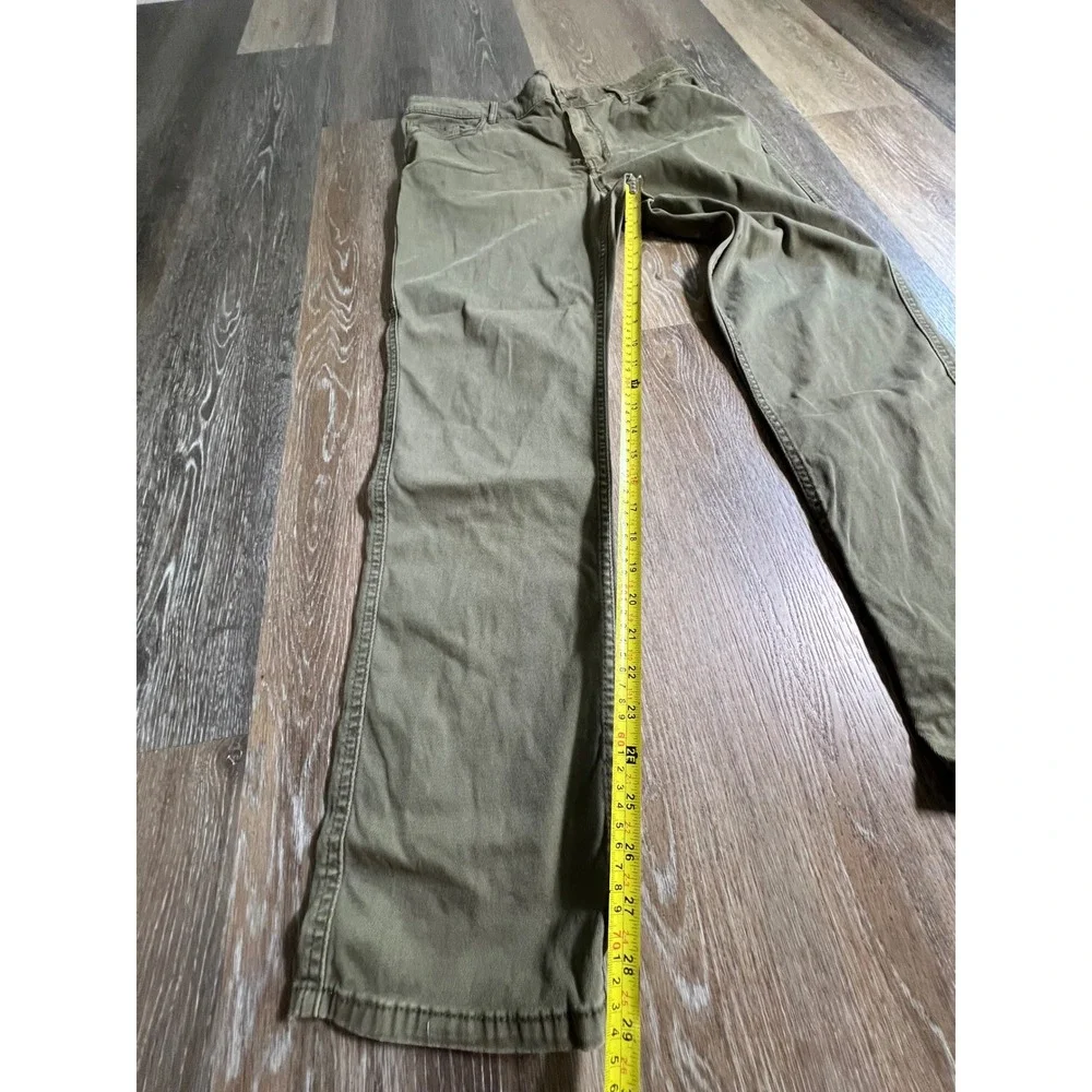 Woolrich Pants Mens 36x32 Green Straight Leg Five Pocket Outdoor Casual 3028